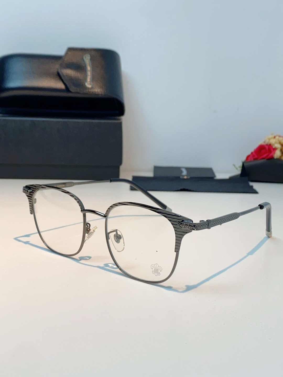 Chrome Hearts克罗心 2026新春新款复古金属超轻眼镜架 复古时尚百搭男士近视眼镜框 男女通