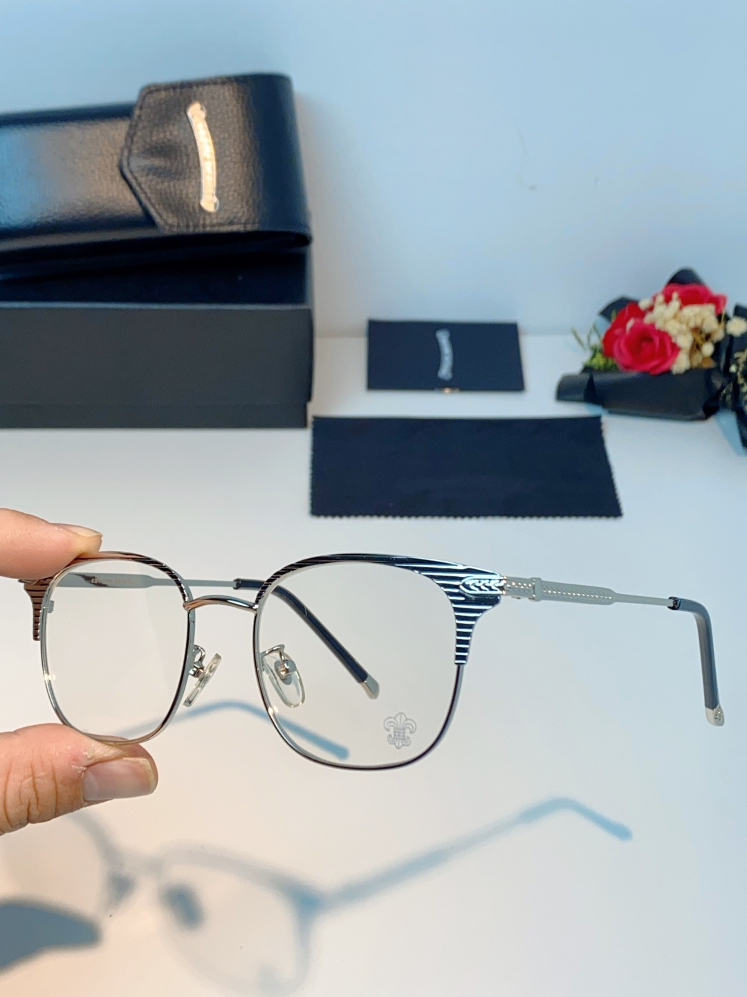 Chrome Hearts克罗心 2026新春新款复古金属超轻眼镜架 复古时尚百搭男士近视眼镜框 男女通