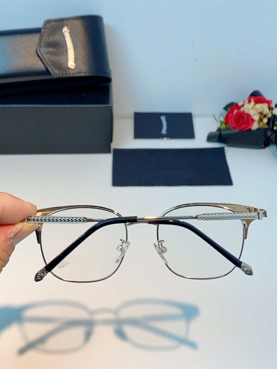 Chrome Hearts克罗心 2026新春新款复古金属超轻眼镜架 复古时尚百搭男士近视眼镜框 男女通