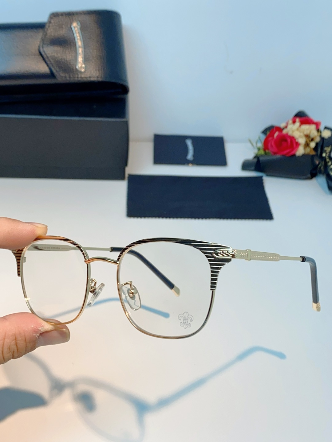 Chrome Hearts克罗心 2026新春新款复古金属超轻眼镜架 复古时尚百搭男士近视眼镜框 男女通