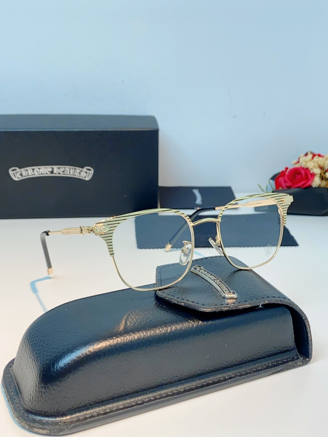 Chrome Hearts克罗心 2026新春新款复古金属超轻眼镜架 复古时尚百搭男士近视眼镜框 男女通