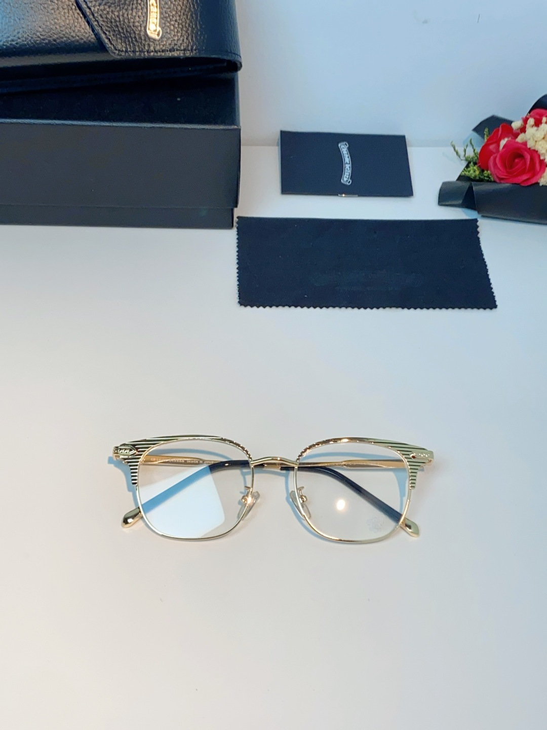 Chrome Hearts克罗心 2026新春新款复古金属超轻眼镜架 复古时尚百搭男士近视眼镜框 男女通