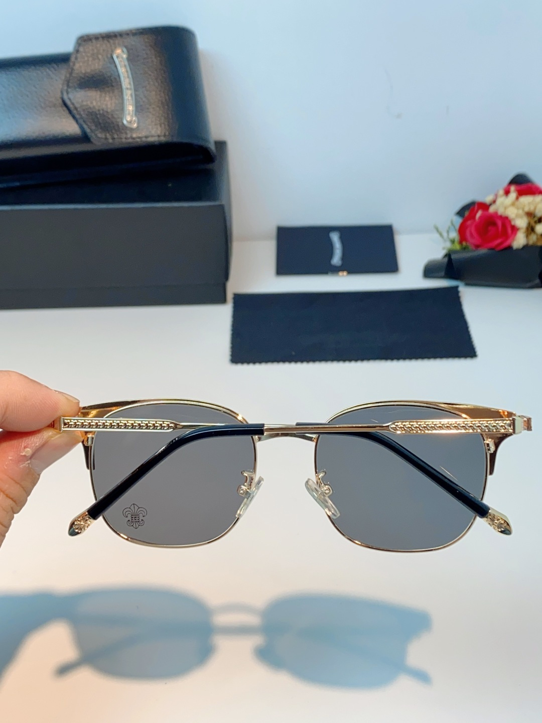 Chrome Hearts克罗心 2026新春新款复古金属超轻眼镜架 复古时尚百搭男士近视眼镜框 男女通