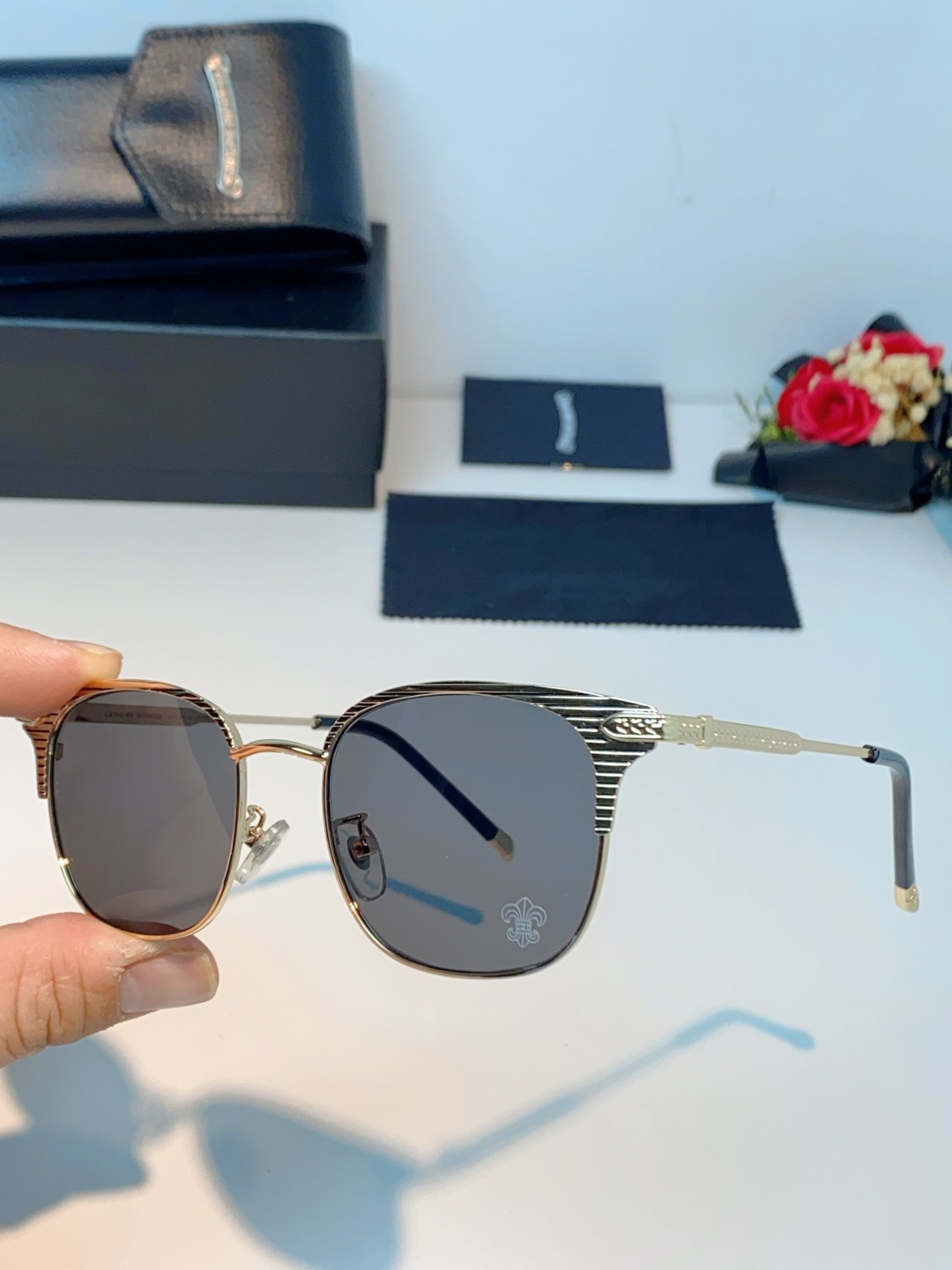 Chrome Hearts克罗心 2026新春新款复古金属超轻眼镜架 复古时尚百搭男士近视眼镜框 男女通