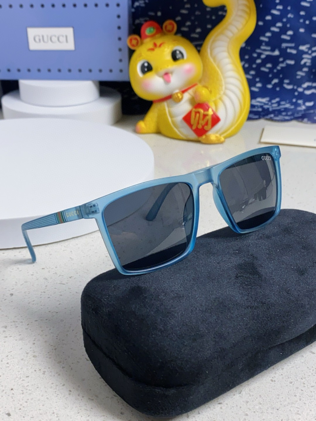 Gucci古奇 2025新款 太阳镜男士开车专用钓鱼大脸眼睛新款太阳眼镜男女通用款偏光女近视墨镜
