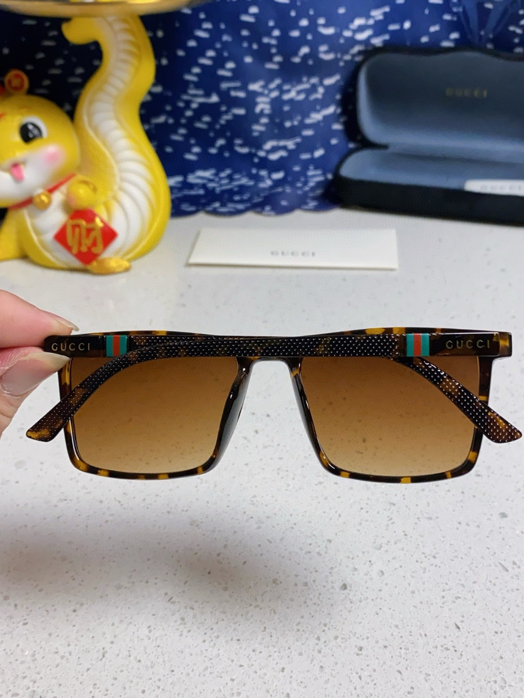 Gucci古奇 2025新款 太阳镜男士开车专用钓鱼大脸眼睛新款太阳眼镜男女通用款偏光女近视墨镜