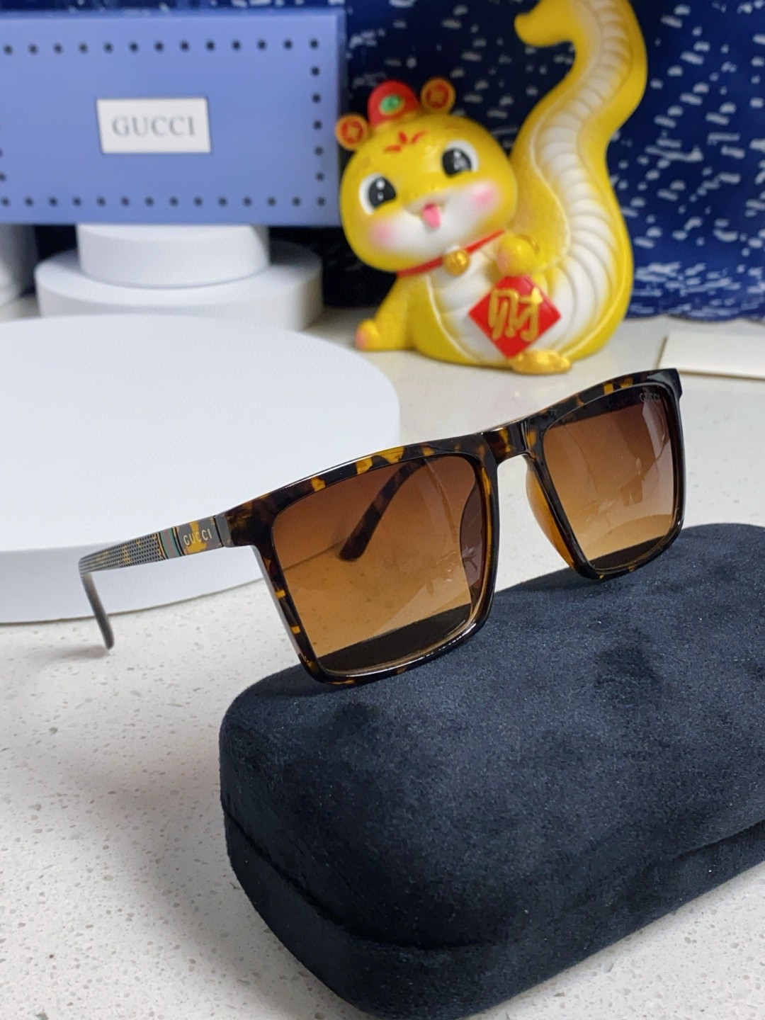 Gucci古奇 2025新款 太阳镜男士开车专用钓鱼大脸眼睛新款太阳眼镜男女通用款偏光女近视墨镜