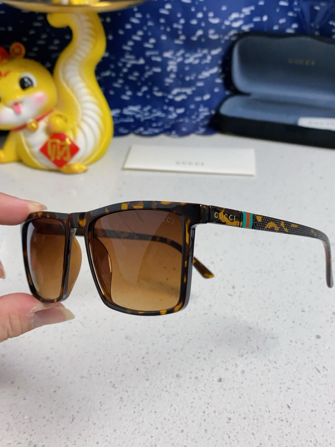 Gucci古奇 2025新款 太阳镜男士开车专用钓鱼大脸眼睛新款太阳眼镜男女通用款偏光女近视墨镜