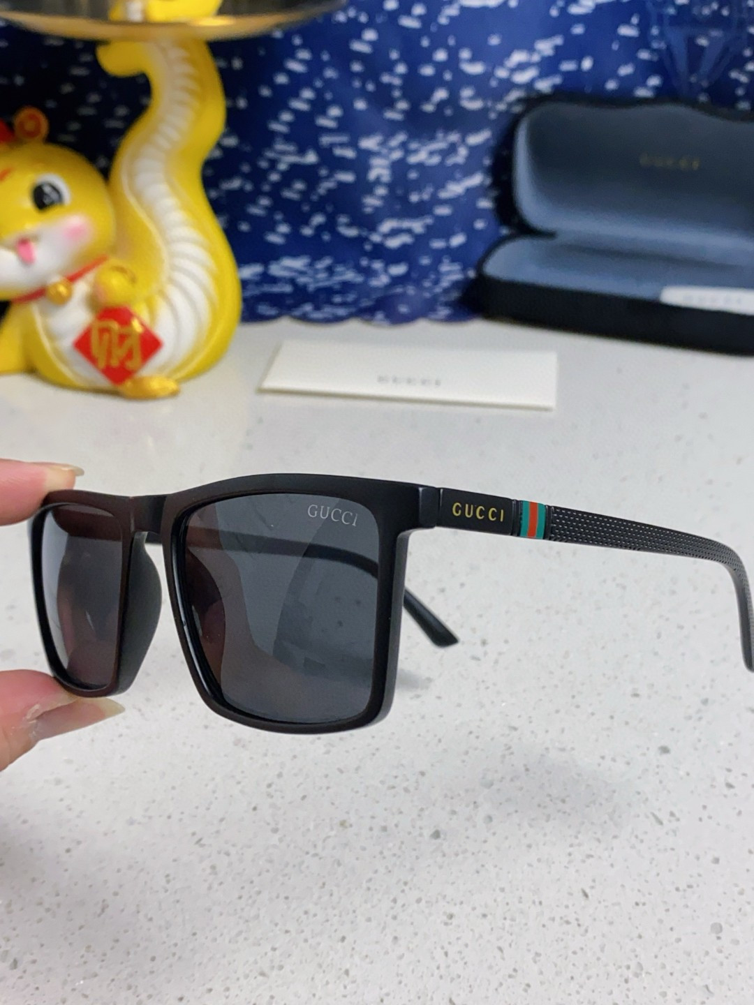 Gucci古奇 2025新款 太阳镜男士开车专用钓鱼大脸眼睛新款太阳眼镜男女通用款偏光女近视墨镜