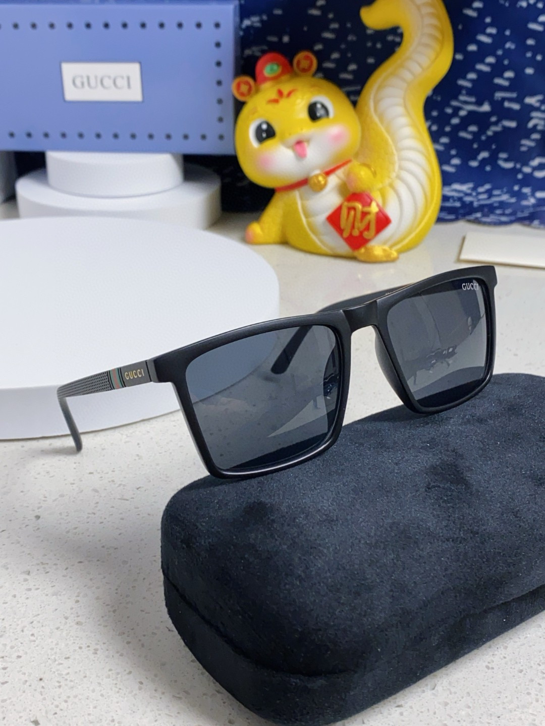 Gucci古奇 2025新款 太阳镜男士开车专用钓鱼大脸眼睛新款太阳眼镜男女通用款偏光女近视墨镜