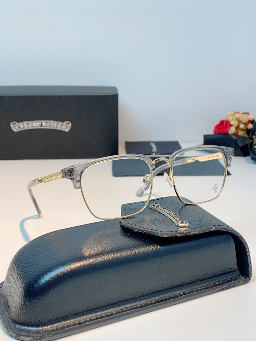 Chrome Hearts克罗心 2026新款眉线半框商务理工超轻简约近视眼镜男女