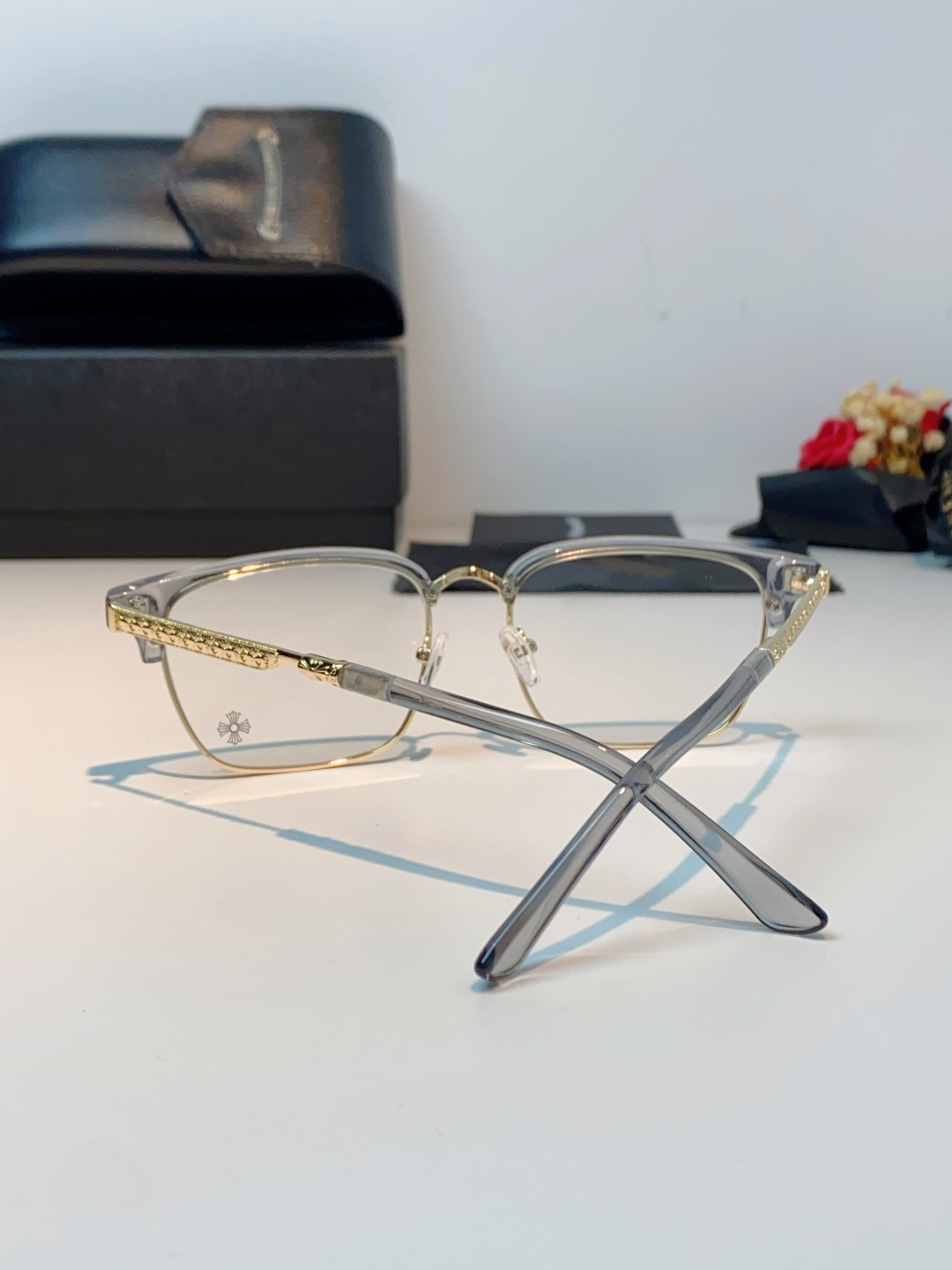 Chrome Hearts克罗心 2026新款眉线半框商务理工超轻简约近视眼镜男女