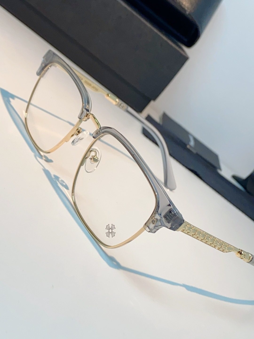 Chrome Hearts克罗心 2026新款眉线半框商务理工超轻简约近视眼镜男女