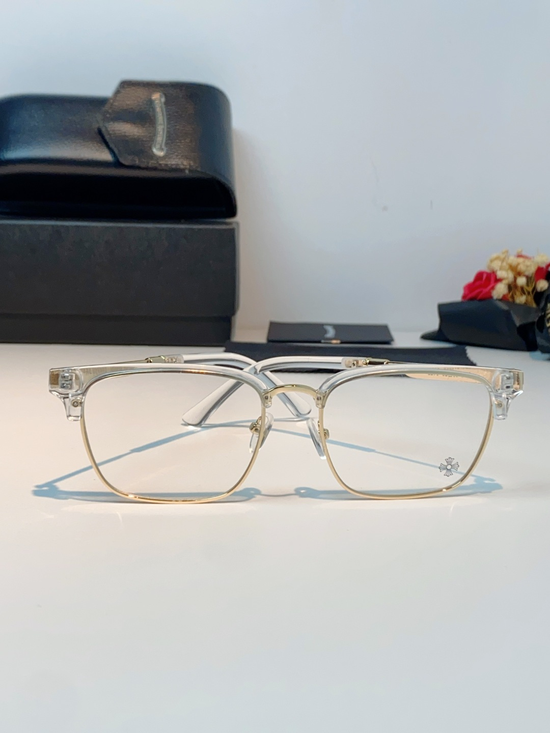 Chrome Hearts克罗心 2026新款眉线半框商务理工超轻简约近视眼镜男女