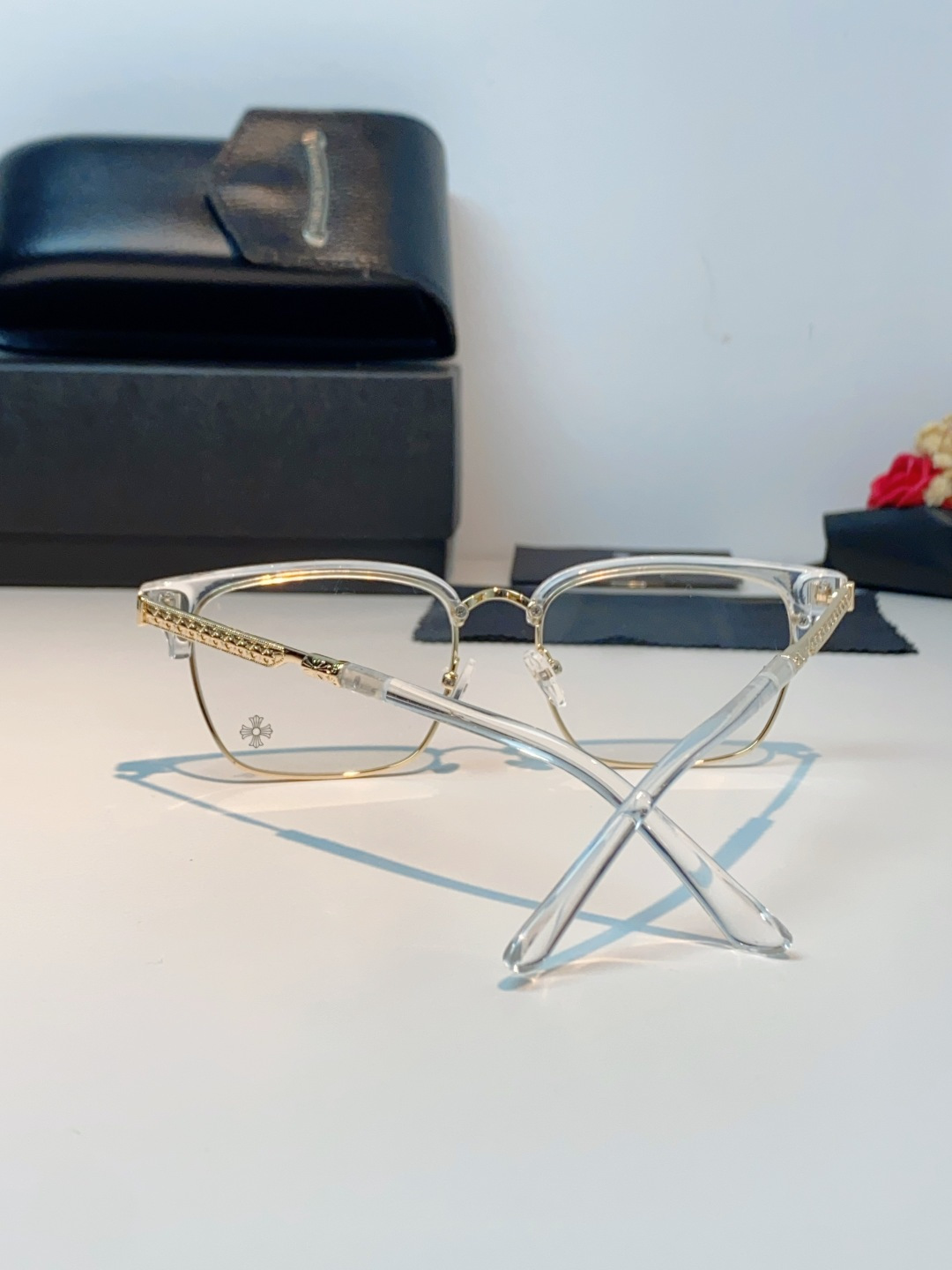 Chrome Hearts克罗心 2026新款眉线半框商务理工超轻简约近视眼镜男女