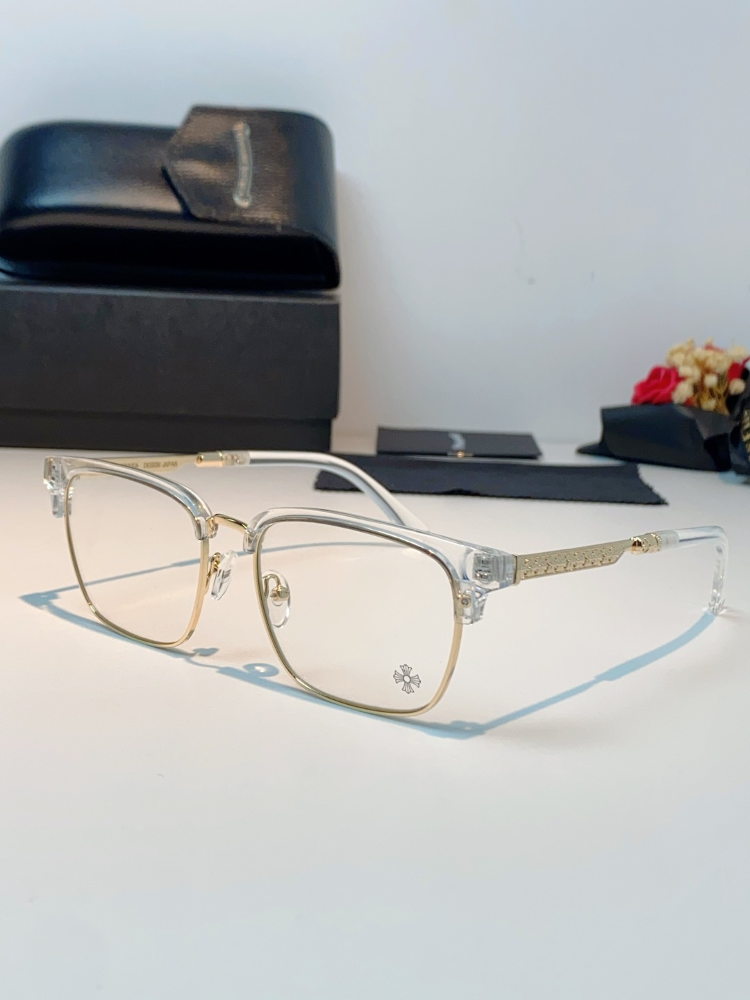 Chrome Hearts克罗心 2026新款眉线半框商务理工超轻简约近视眼镜男女