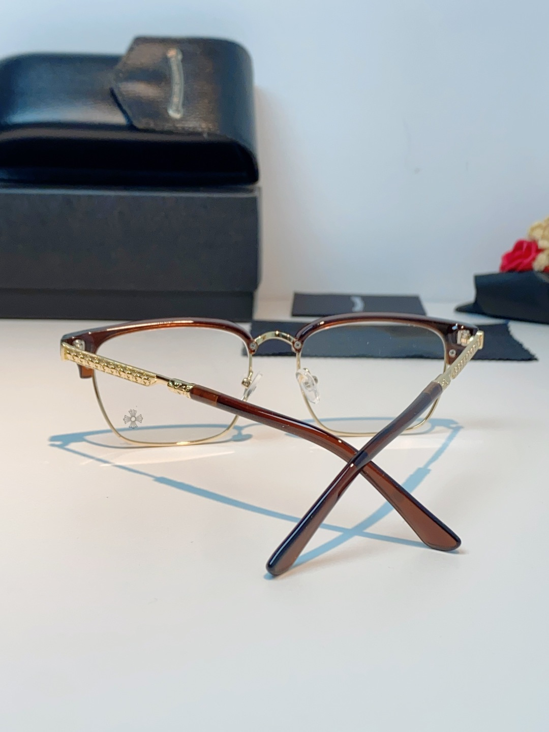 Chrome Hearts克罗心 2026新款眉线半框商务理工超轻简约近视眼镜男女