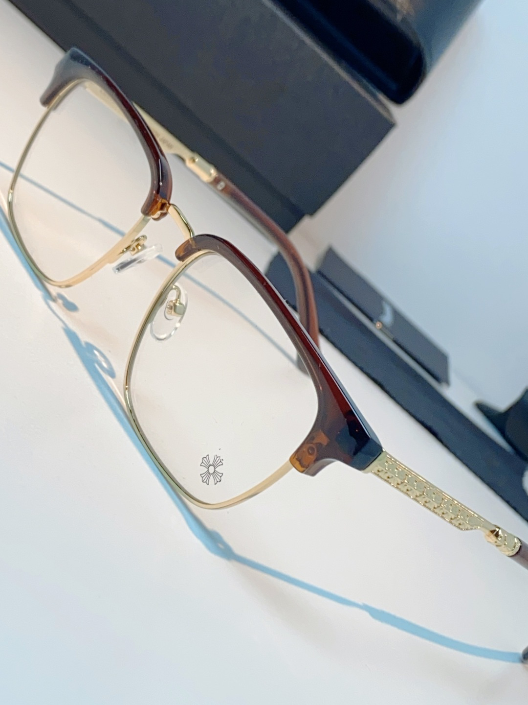 Chrome Hearts克罗心 2026新款眉线半框商务理工超轻简约近视眼镜男女