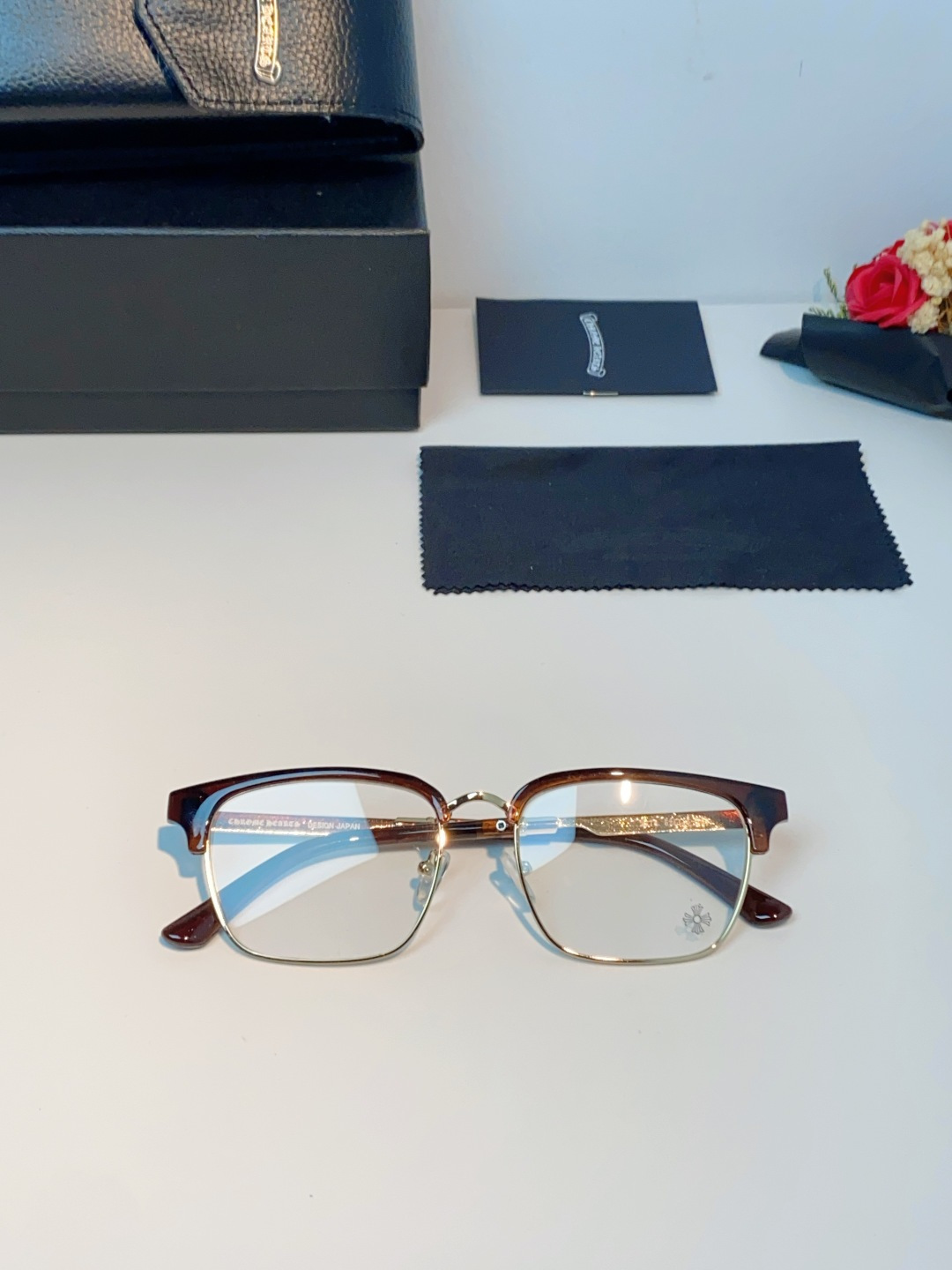 Chrome Hearts克罗心 2026新款眉线半框商务理工超轻简约近视眼镜男女