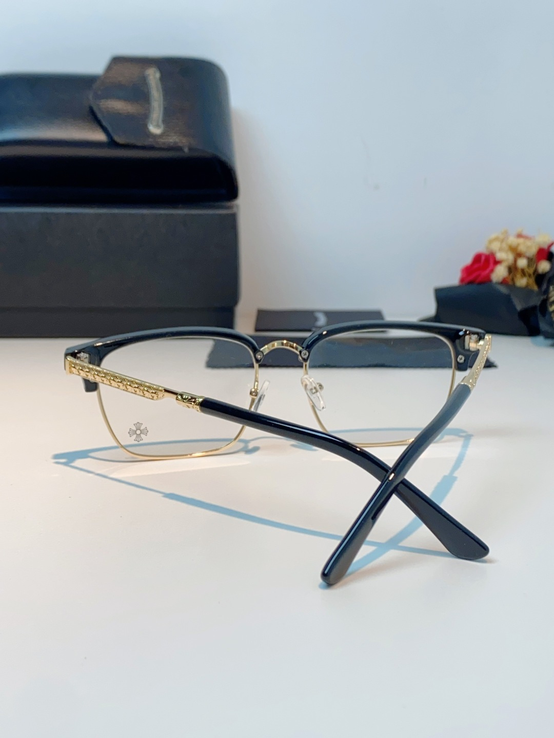 Chrome Hearts克罗心 2026新款眉线半框商务理工超轻简约近视眼镜男女