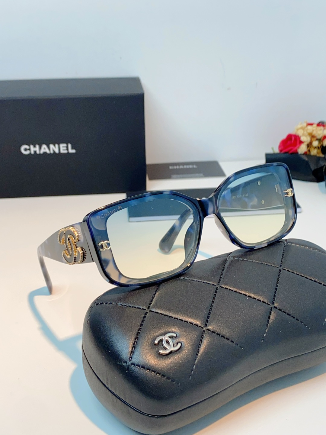 Chanel香奈儿 2026新款网红街拍大脸显瘦墨镜女高级感韩版气质度假遮阳防晒太阳眼镜女士墨镜