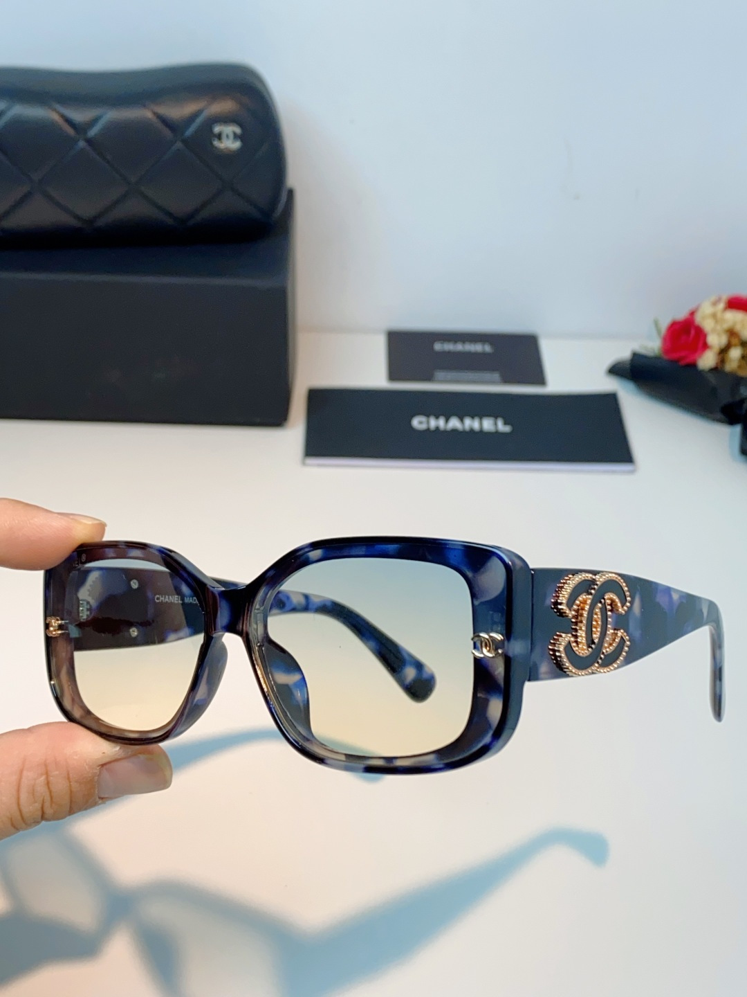 Chanel香奈儿 2026新款网红街拍大脸显瘦墨镜女高级感韩版气质度假遮阳防晒太阳眼镜女士墨镜