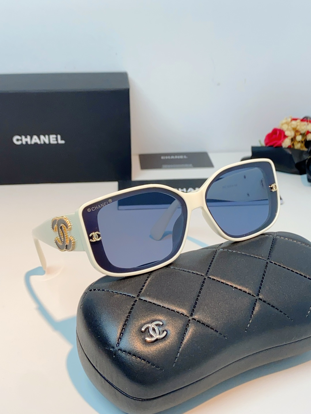 Chanel香奈儿 2026新款网红街拍大脸显瘦墨镜女高级感韩版气质度假遮阳防晒太阳眼镜女士墨镜