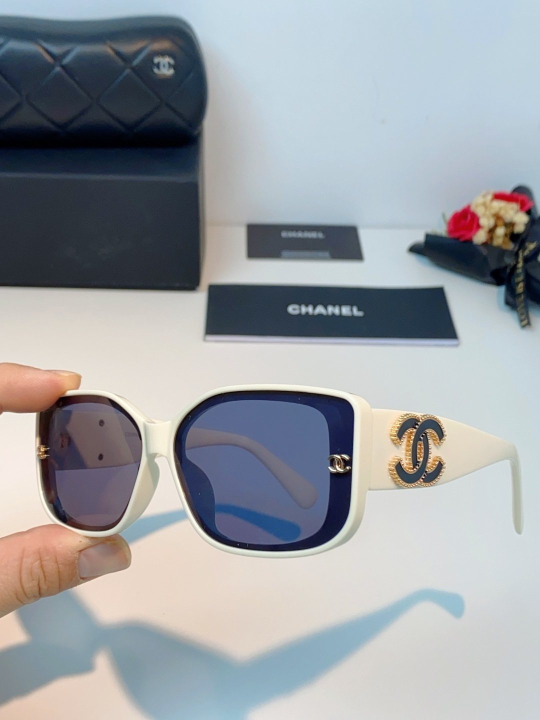 Chanel香奈儿 2026新款网红街拍大脸显瘦墨镜女高级感韩版气质度假遮阳防晒太阳眼镜女士墨镜