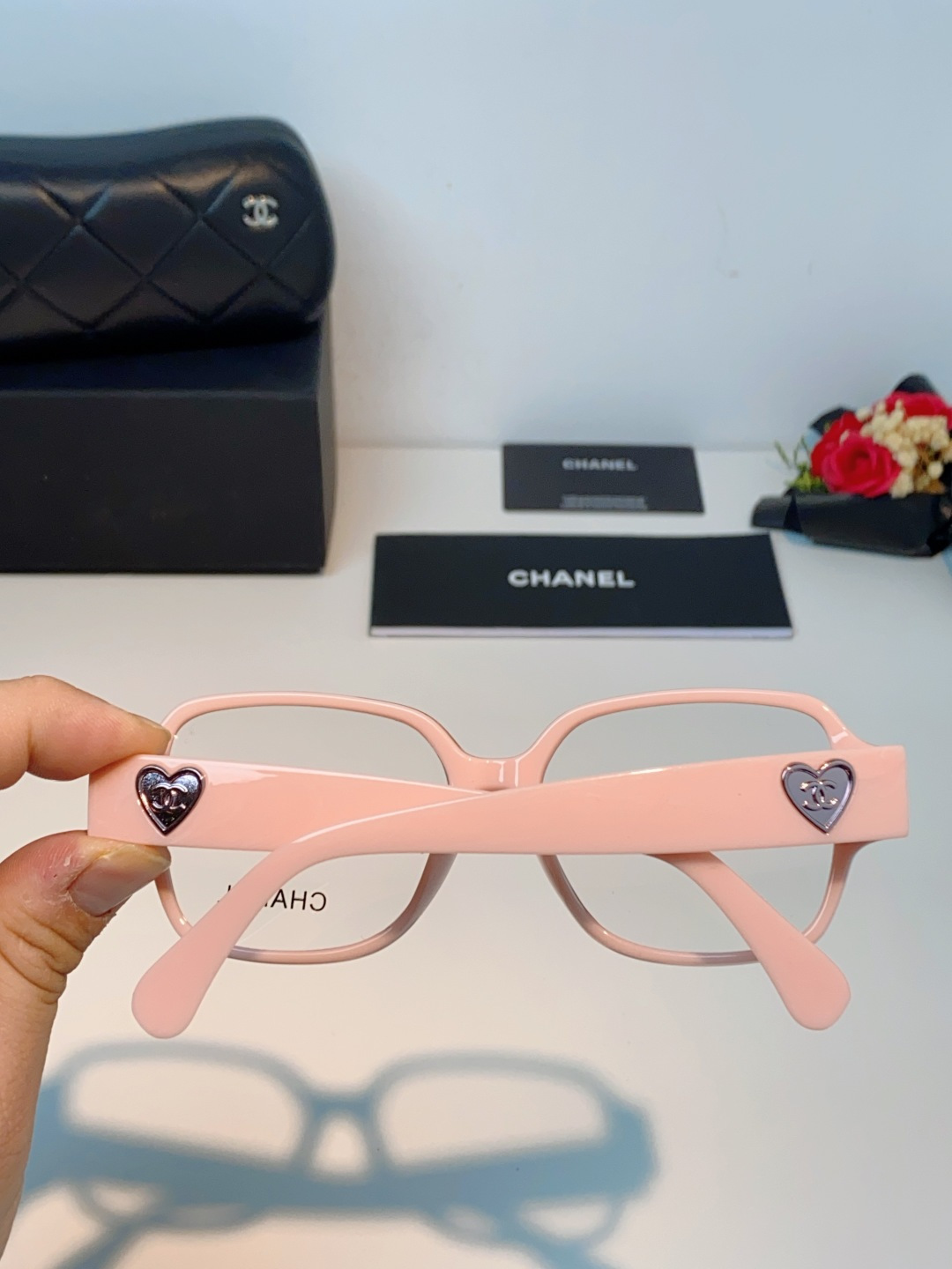 Chanel香奈儿 2026新款小香风方框爱心素颜近视眼镜女显脸小镜架可配度数黑框防蓝光Ch3438