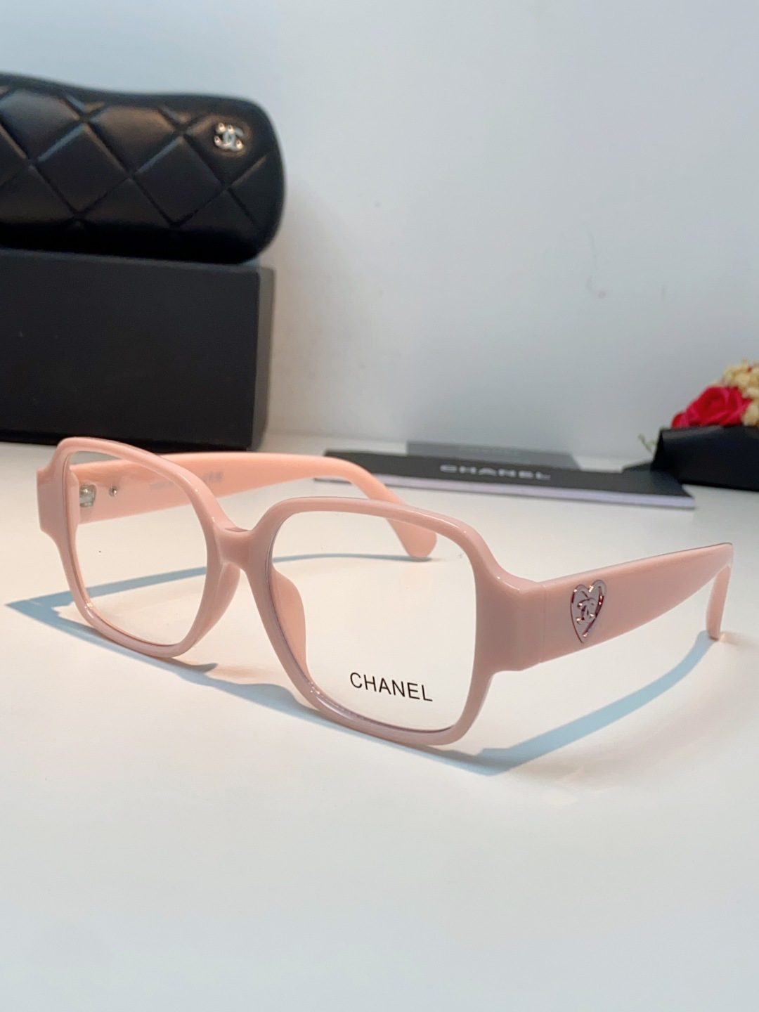 Chanel香奈儿 2026新款小香风方框爱心素颜近视眼镜女显脸小镜架可配度数黑框防蓝光Ch3438