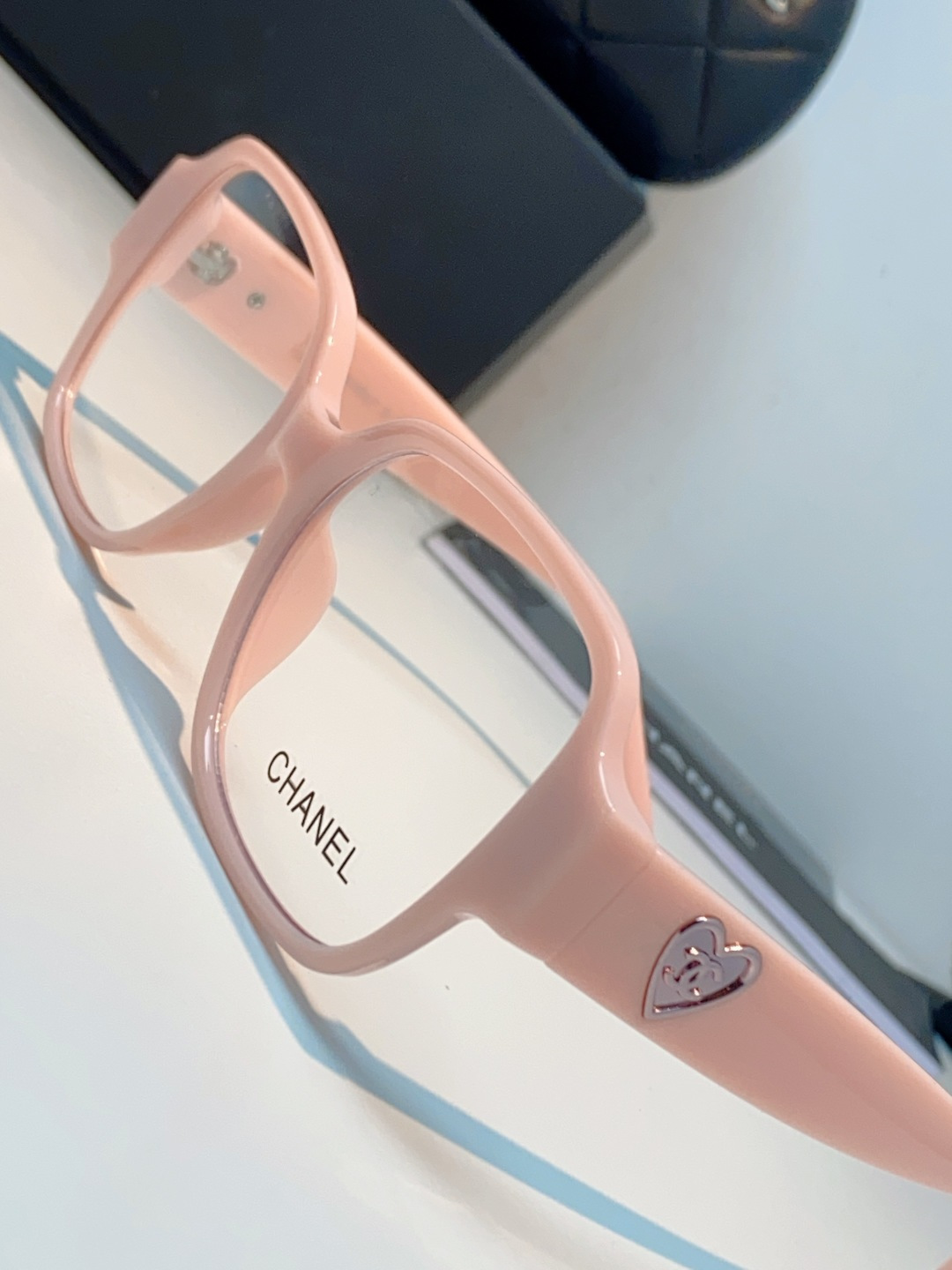 Chanel香奈儿 2026新款小香风方框爱心素颜近视眼镜女显脸小镜架可配度数黑框防蓝光Ch3438