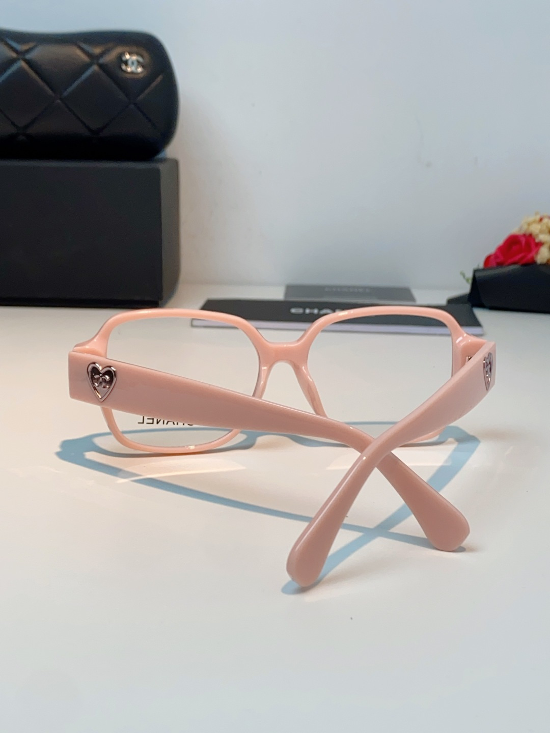 Chanel香奈儿 2026新款小香风方框爱心素颜近视眼镜女显脸小镜架可配度数黑框防蓝光Ch3438