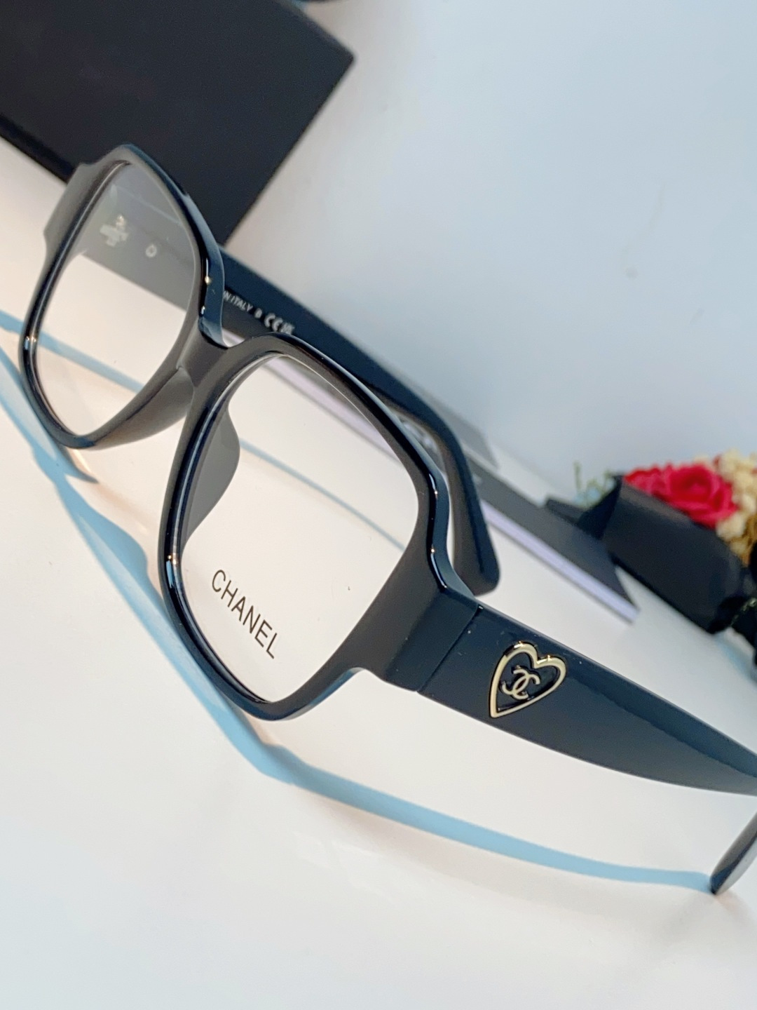 Chanel香奈儿 2026新款小香风方框爱心素颜近视眼镜女显脸小镜架可配度数黑框防蓝光Ch3438