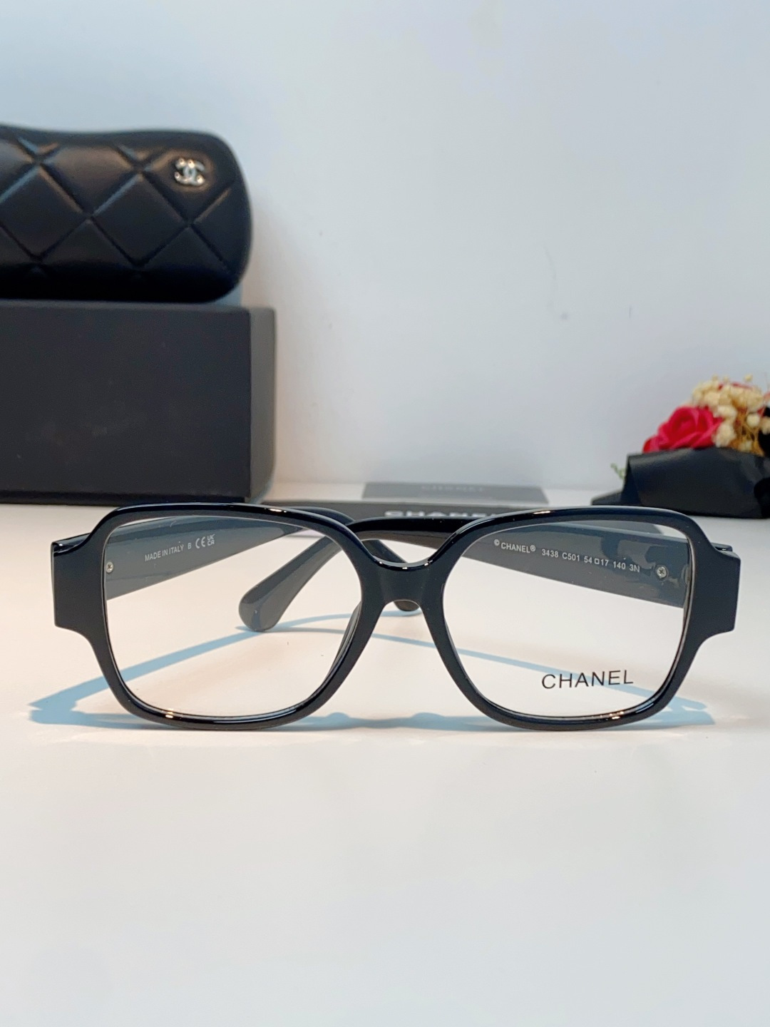 Chanel香奈儿 2026新款小香风方框爱心素颜近视眼镜女显脸小镜架可配度数黑框防蓝光Ch3438