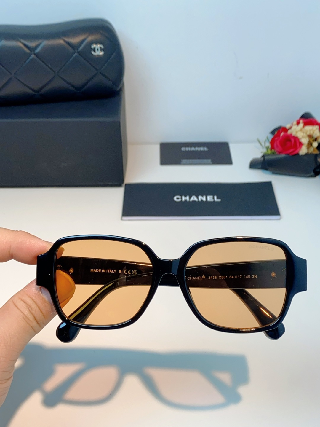 Chanel香奈儿 2026新款小香风方框爱心素颜近视眼镜女显脸小镜架可配度数黑框防蓝光Ch3438