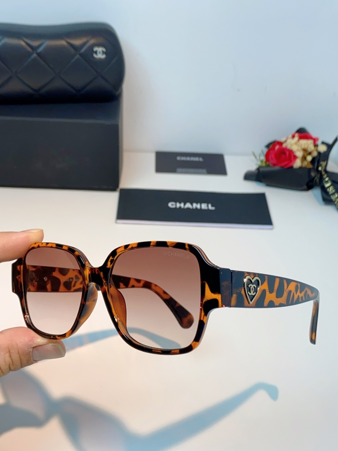 Chanel香奈儿 2026新款小香风方框爱心素颜近视眼镜女显脸小镜架可配度数黑框防蓝光Ch3438