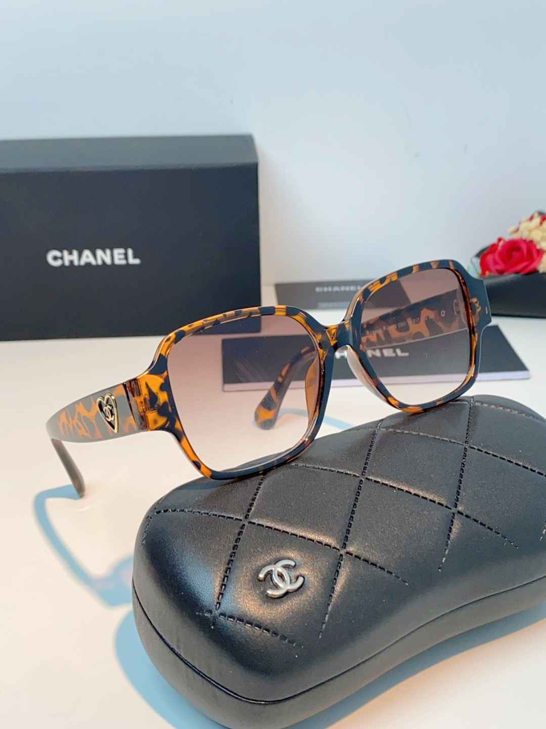 Chanel香奈儿 2026新款小香风方框爱心素颜近视眼镜女显脸小镜架可配度数黑框防蓝光Ch3438