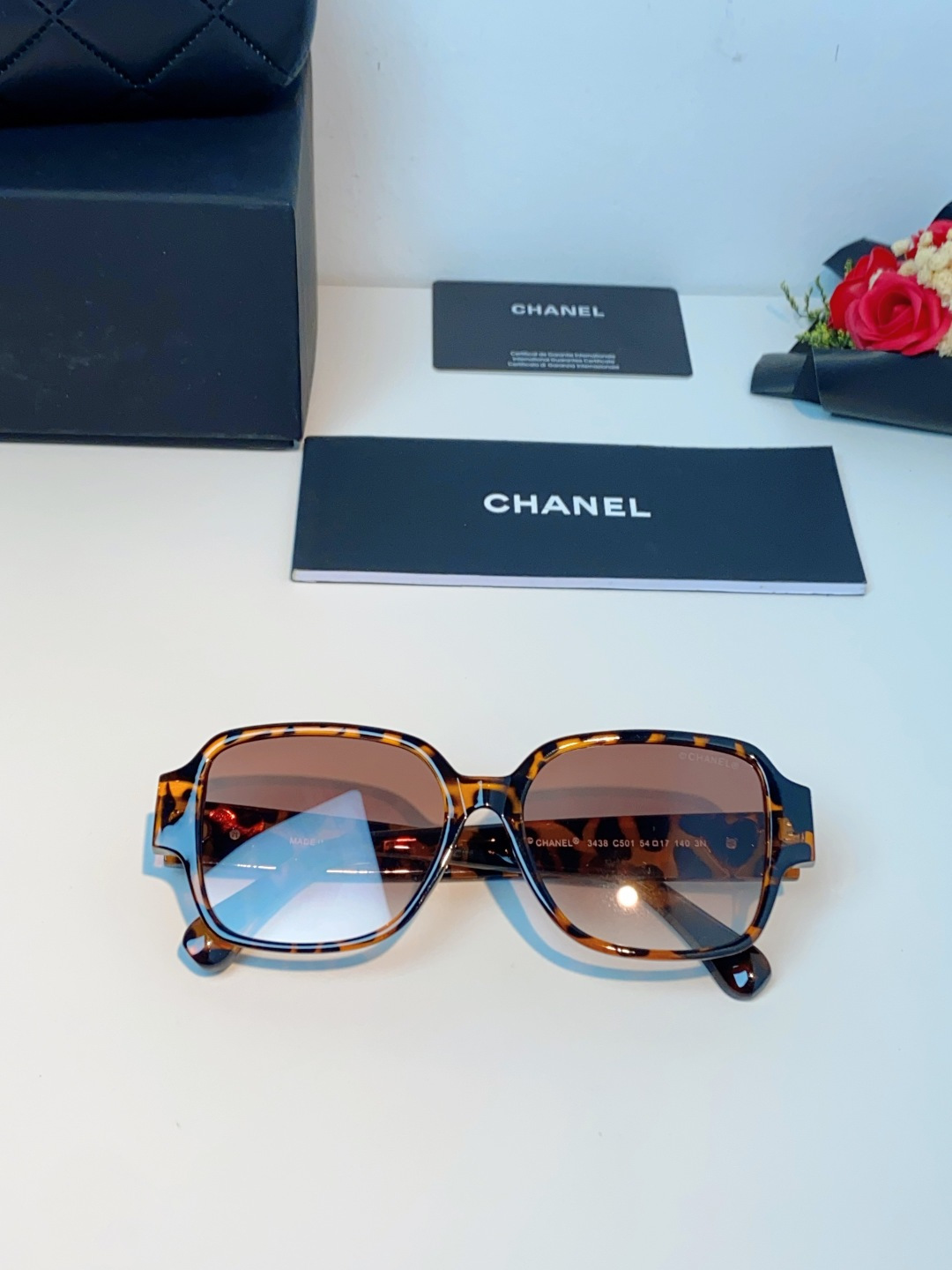 Chanel香奈儿 2026新款小香风方框爱心素颜近视眼镜女显脸小镜架可配度数黑框防蓝光Ch3438