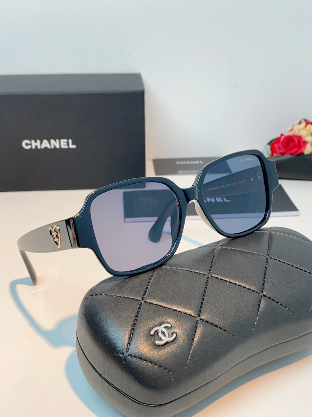 Chanel香奈儿 2026新款小香风方框爱心素颜近视眼镜女显脸小镜架可配度数黑框防蓝光Ch3438