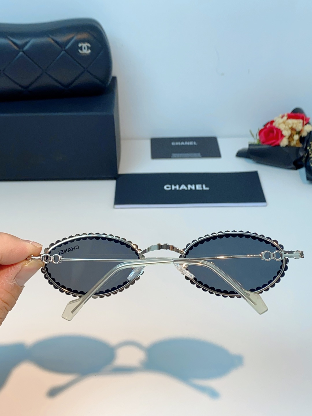 Chanel香奈儿 2026新款欧美风镶钻素颜眼镜轻奢辣妹风配近视度数造型拍照防蓝光小椭圆框