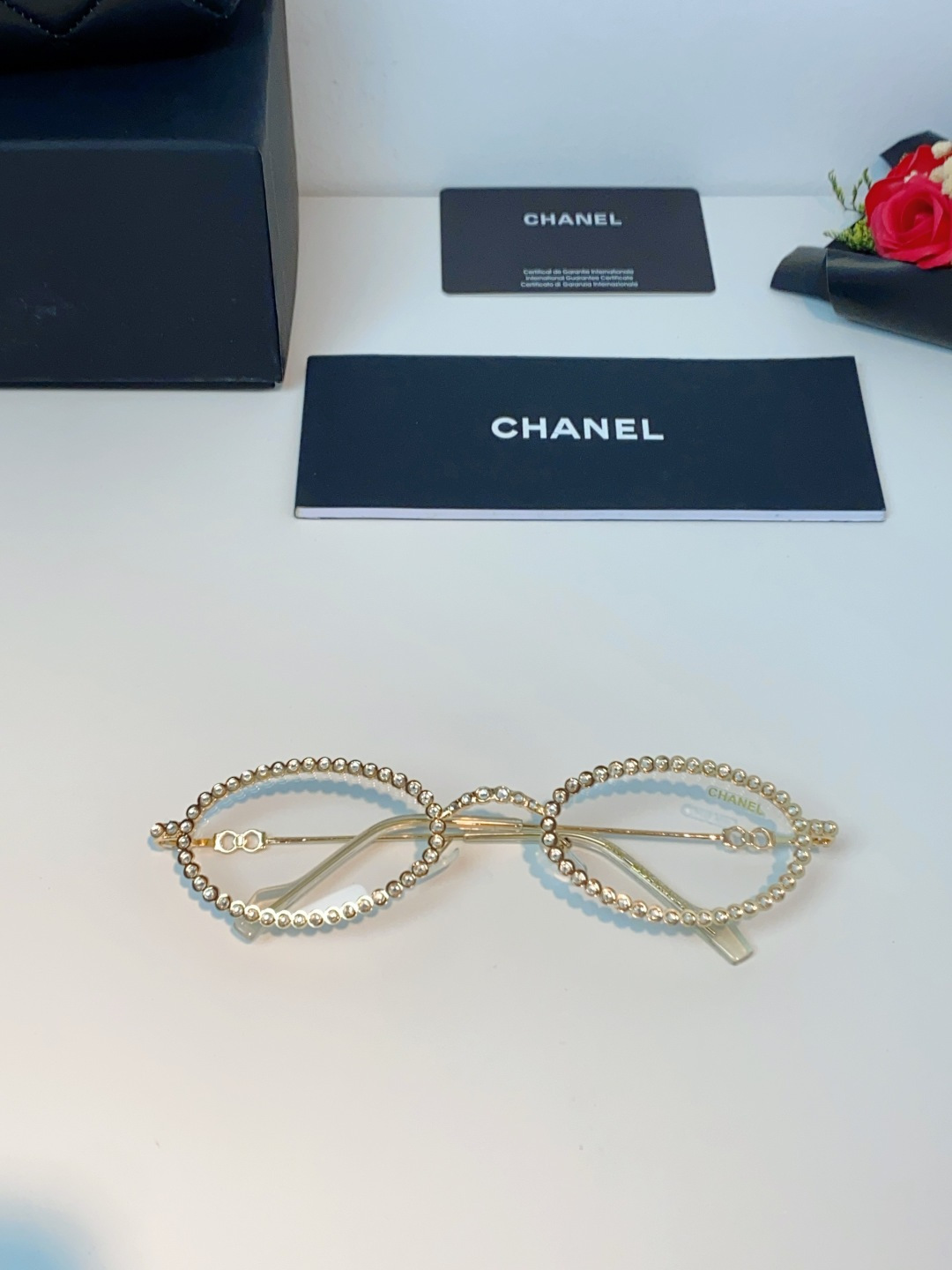 Chanel香奈儿 2026新款欧美风镶钻素颜眼镜轻奢辣妹风配近视度数造型拍照防蓝光小椭圆框