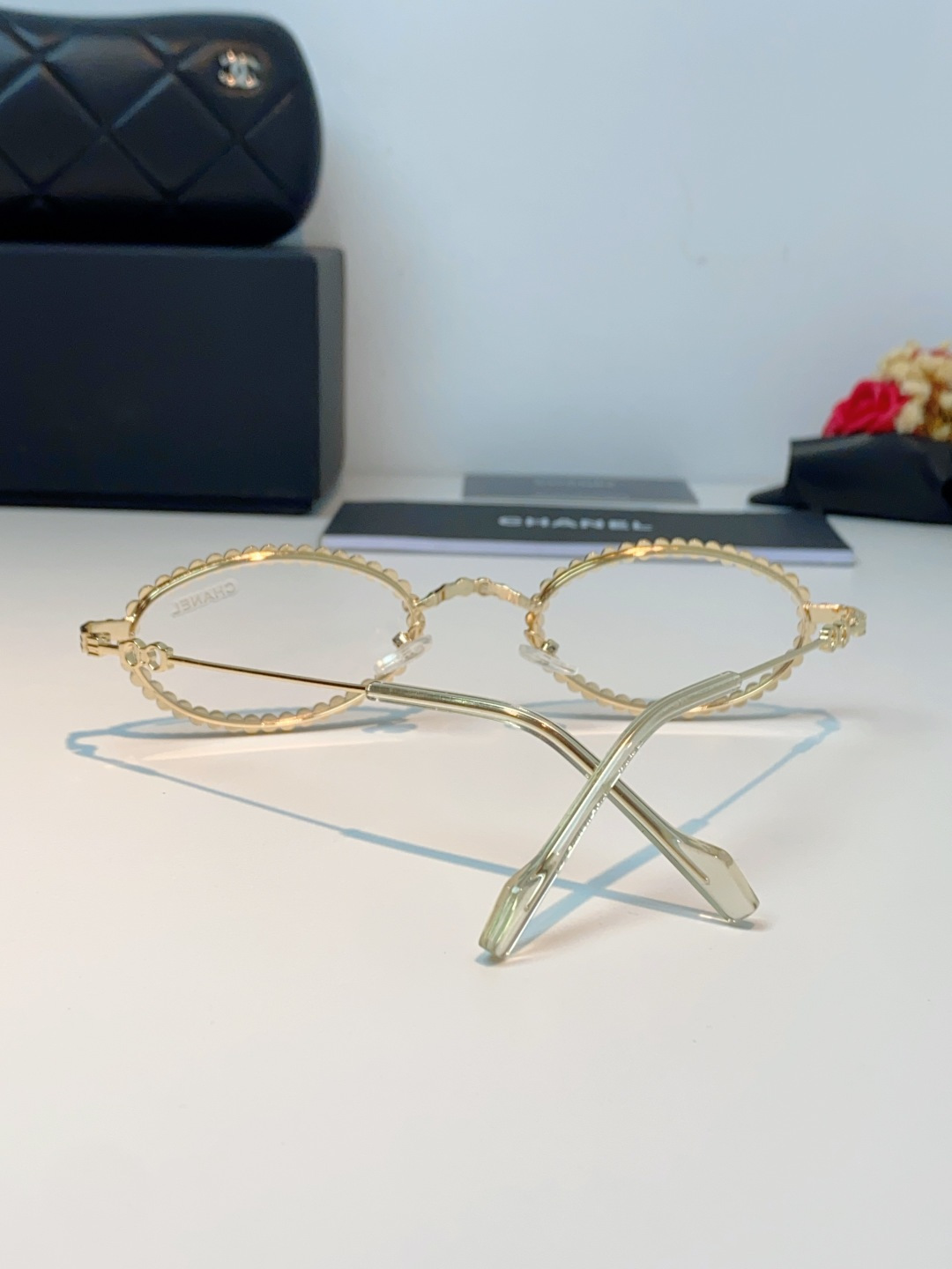 Chanel香奈儿 2026新款欧美风镶钻素颜眼镜轻奢辣妹风配近视度数造型拍照防蓝光小椭圆框