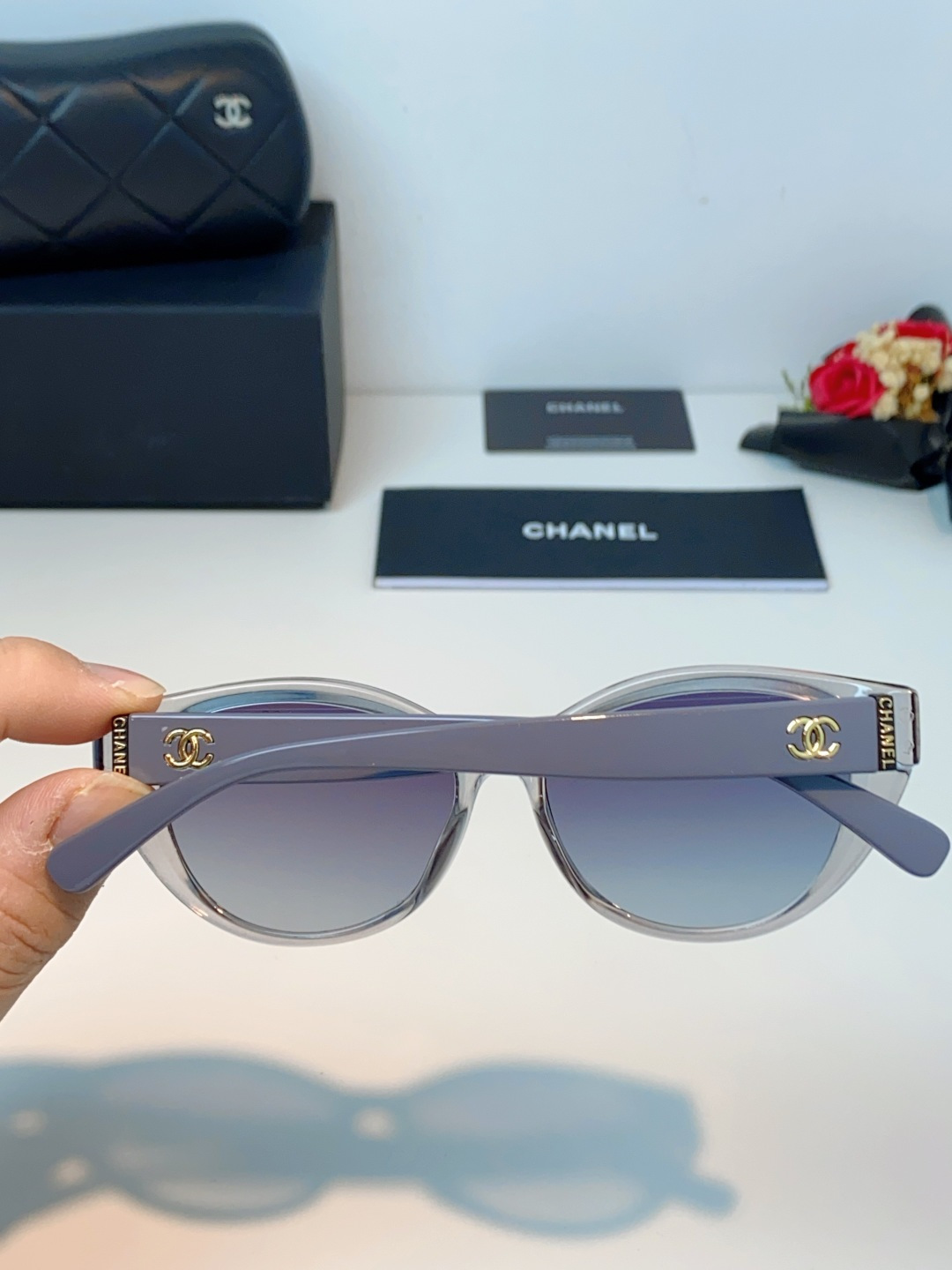 Chanel香奈儿 2026新款欧美辣妹风猫眼山茶花高级感网感防晒墨镜街拍方圆脸显瘦太阳眼镜