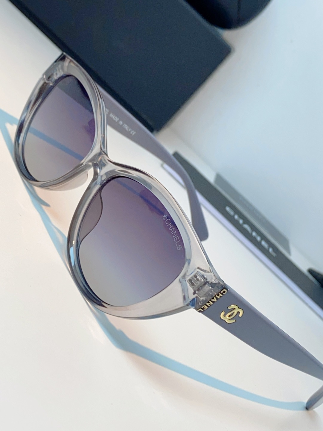 Chanel香奈儿 2026新款欧美辣妹风猫眼山茶花高级感网感防晒墨镜街拍方圆脸显瘦太阳眼镜