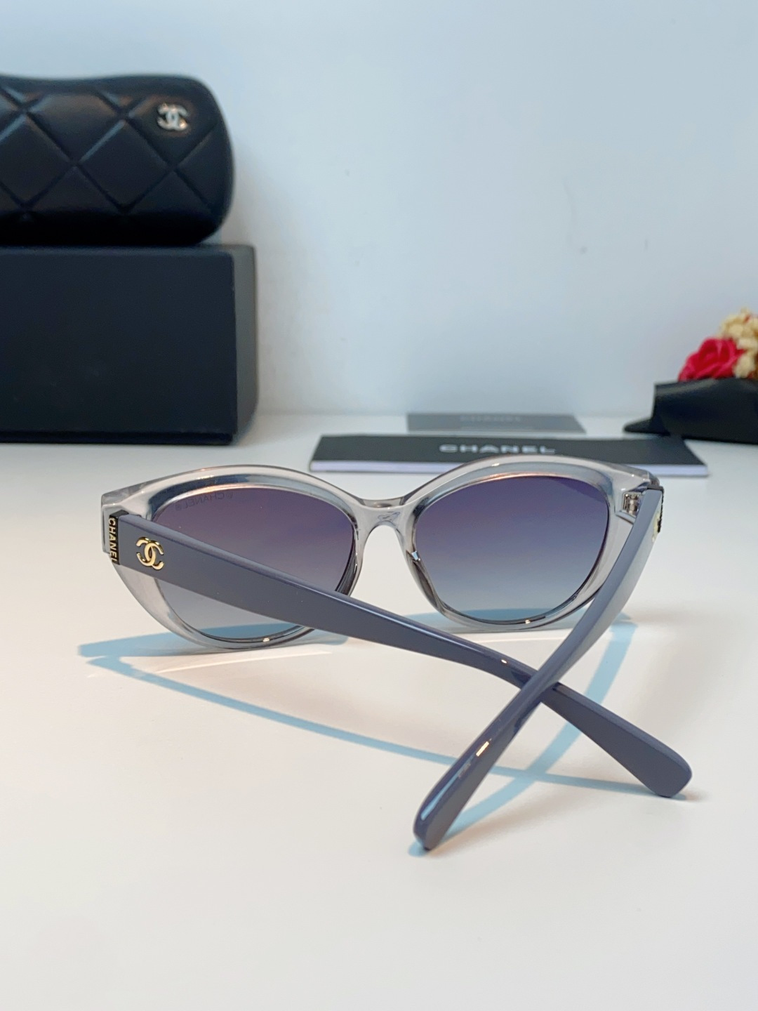 Chanel香奈儿 2026新款欧美辣妹风猫眼山茶花高级感网感防晒墨镜街拍方圆脸显瘦太阳眼镜