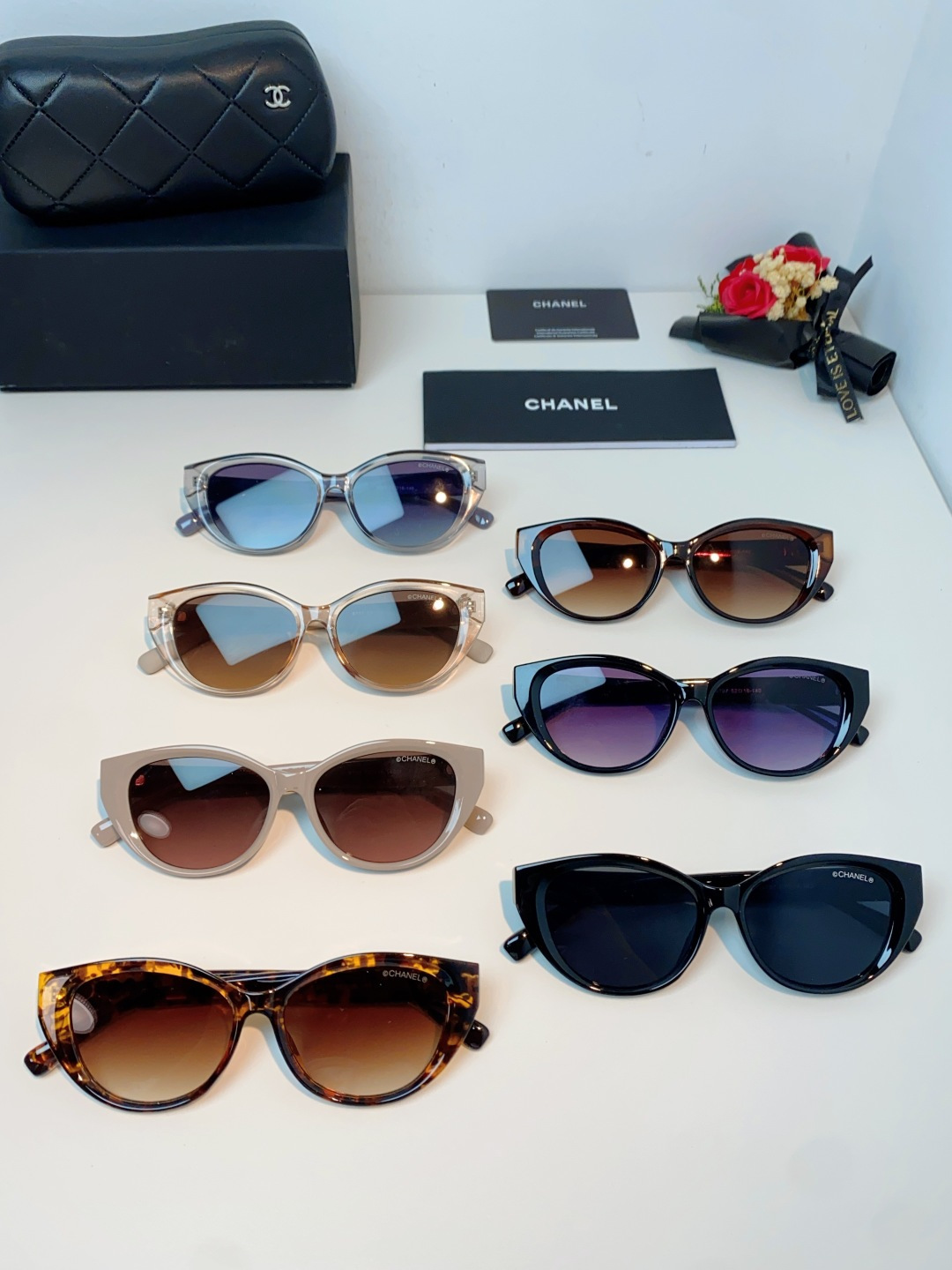 Chanel香奈儿 2026新款欧美辣妹风猫眼山茶花高级感网感防晒墨镜街拍方圆脸显瘦太阳眼镜