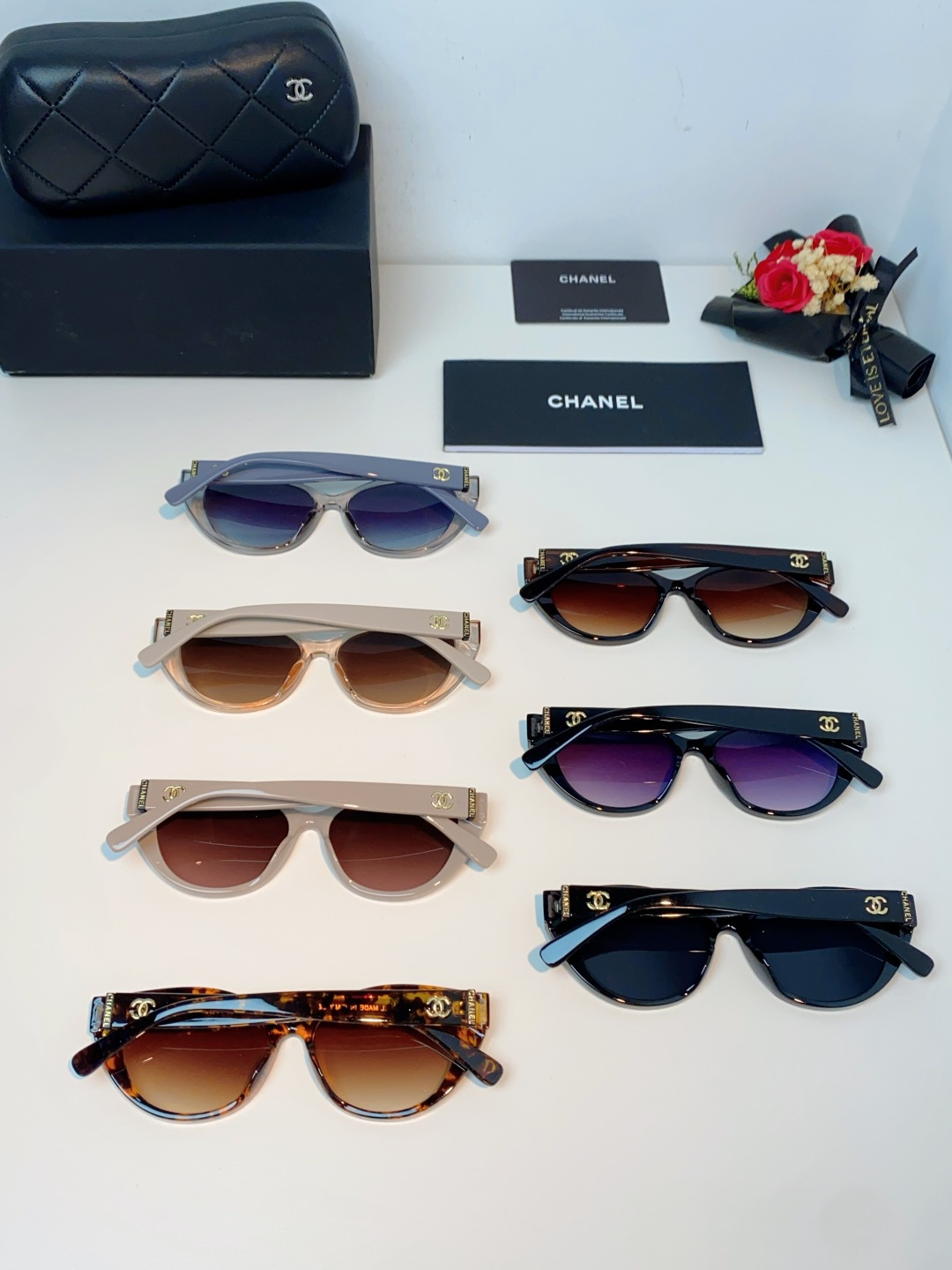 Chanel香奈儿 2026新款欧美辣妹风猫眼山茶花高级感网感防晒墨镜街拍方圆脸显瘦太阳眼镜