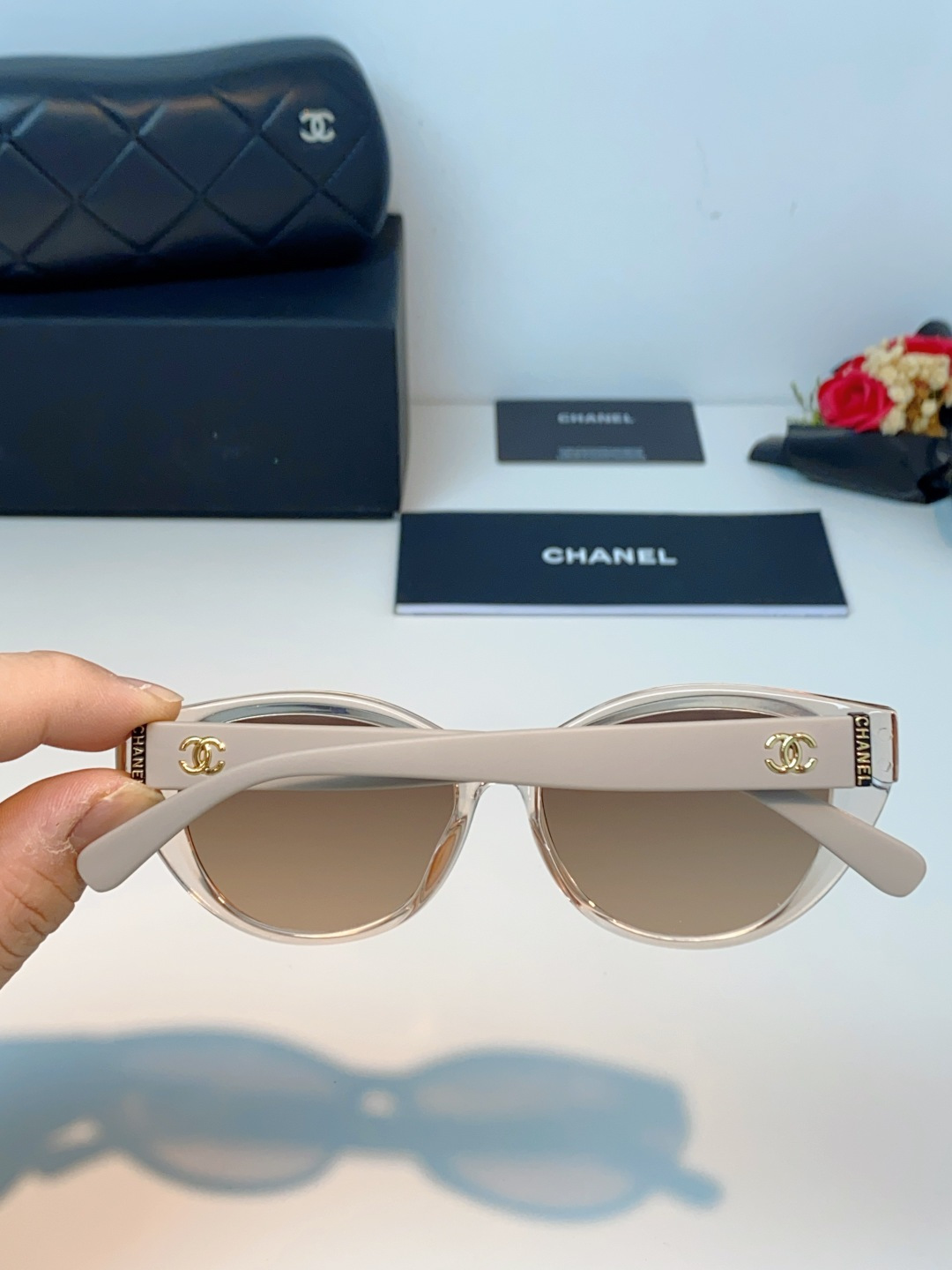 Chanel香奈儿 2026新款欧美辣妹风猫眼山茶花高级感网感防晒墨镜街拍方圆脸显瘦太阳眼镜