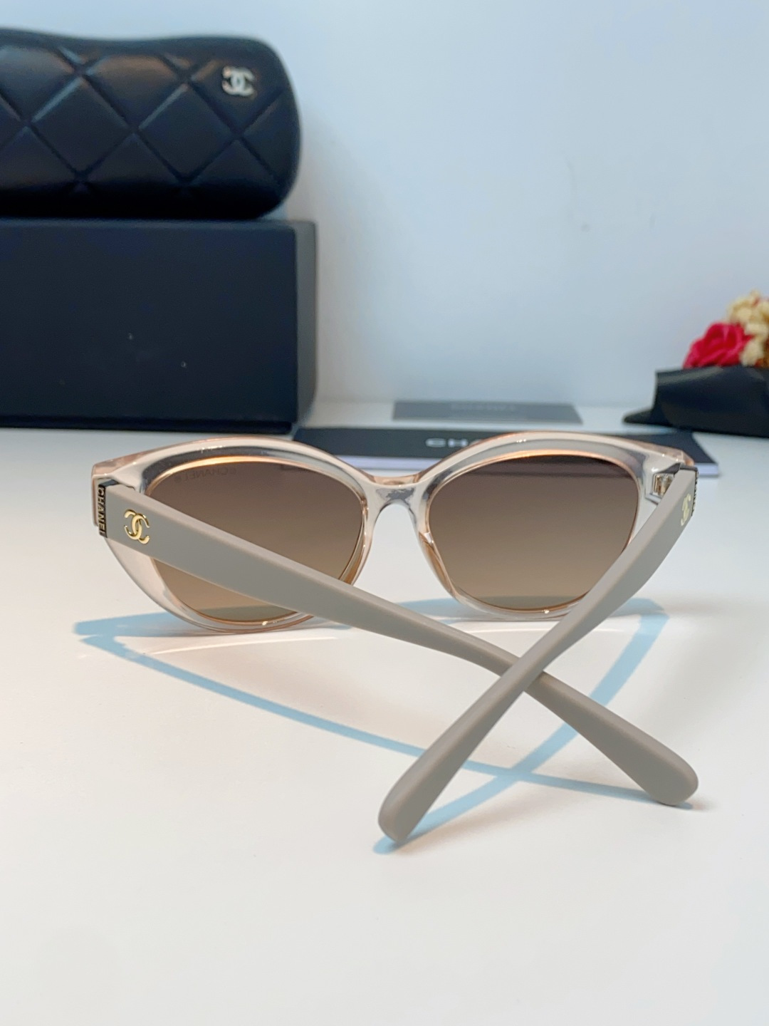 Chanel香奈儿 2026新款欧美辣妹风猫眼山茶花高级感网感防晒墨镜街拍方圆脸显瘦太阳眼镜