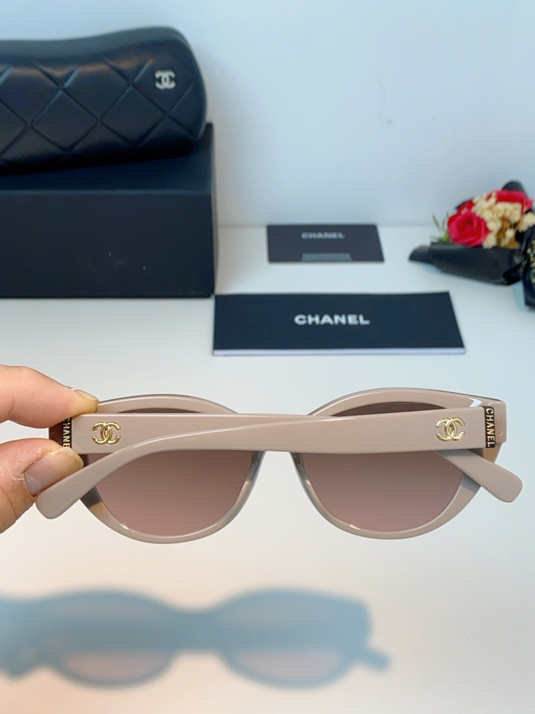 Chanel香奈儿 2026新款欧美辣妹风猫眼山茶花高级感网感防晒墨镜街拍方圆脸显瘦太阳眼镜